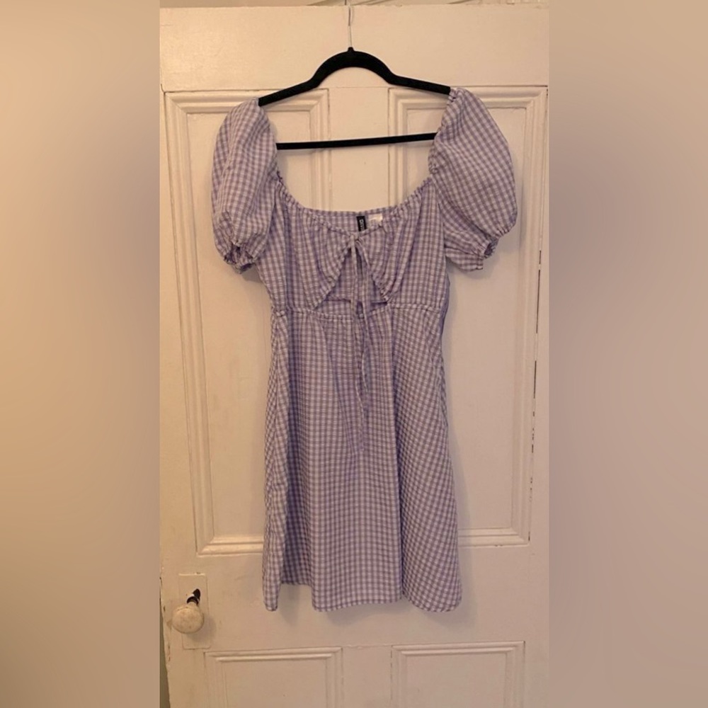 Purple gingham H&M dress - size Medium